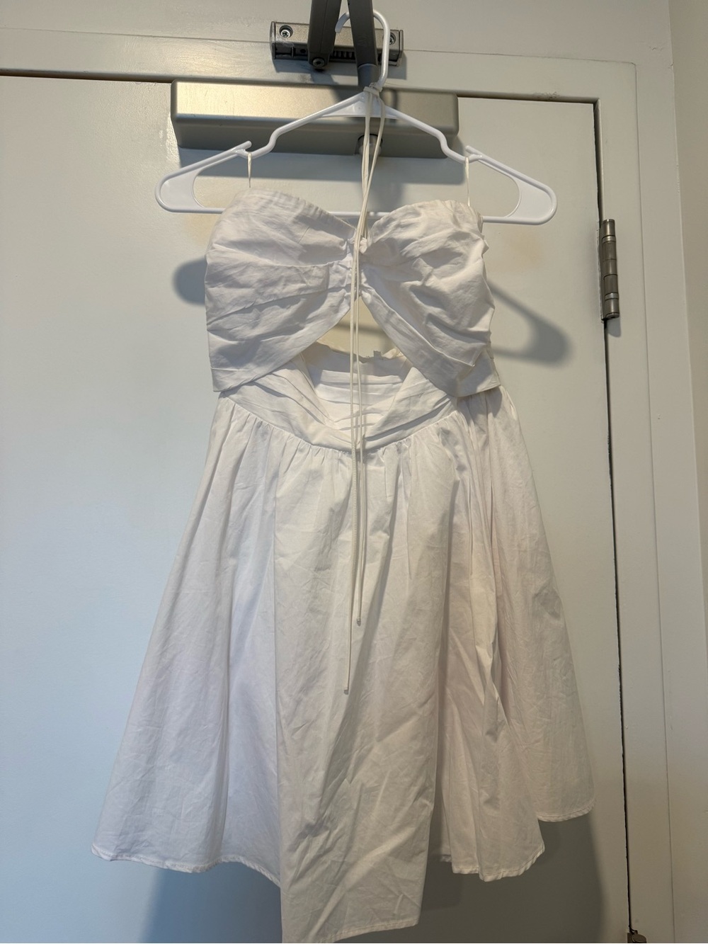White Halter Top Summer Dress